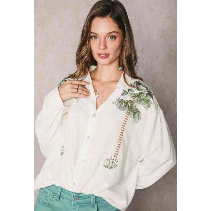 Scarpy creation my chemise brodee palmier yl blanc3874001_3