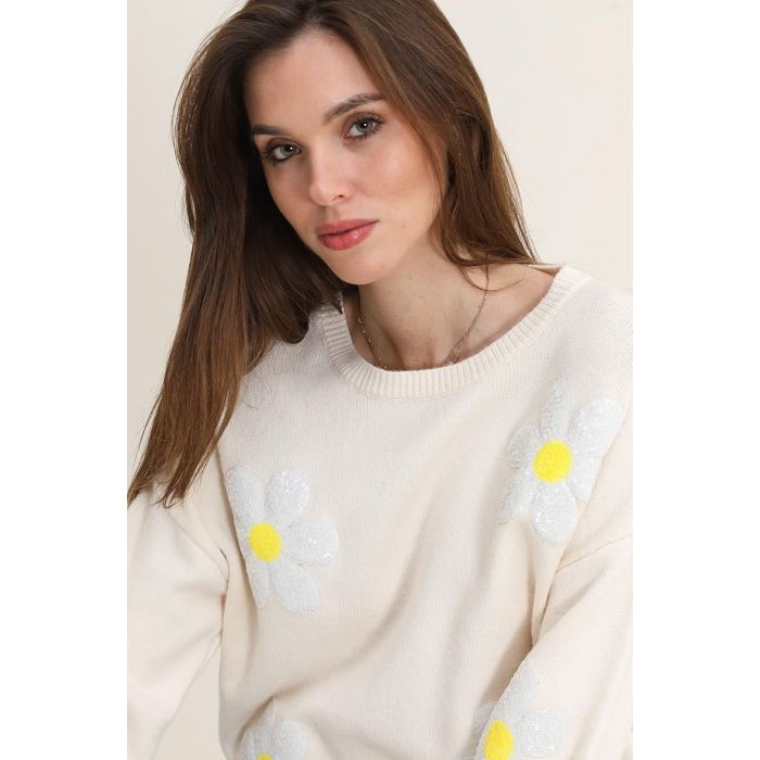 Scarpy creation my pull sequin yl beige