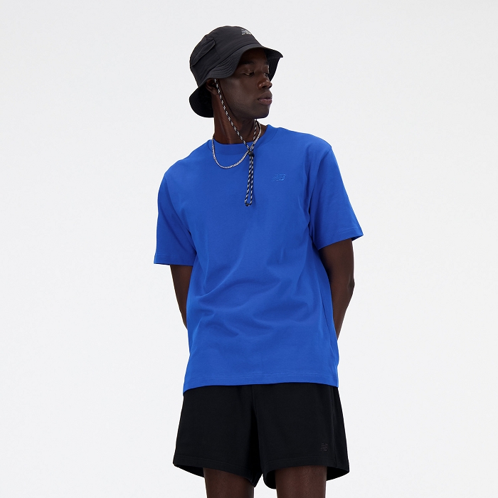 New balance my athletics cotton t shirt yl bleu