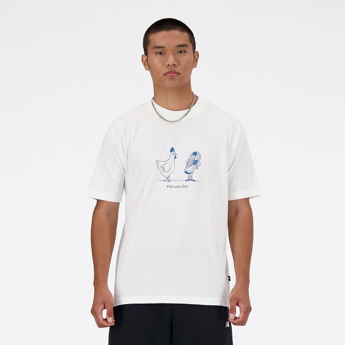 New balance my new balance relaxed chicken t shirt yl blanc