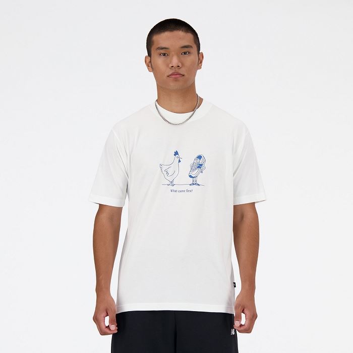 New balance new balance relaxed chicken t shirt blanc