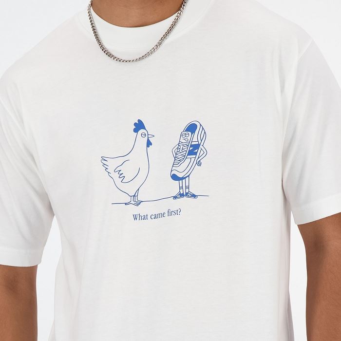 New balance new balance relaxed chicken t shirt blanc3875301_2