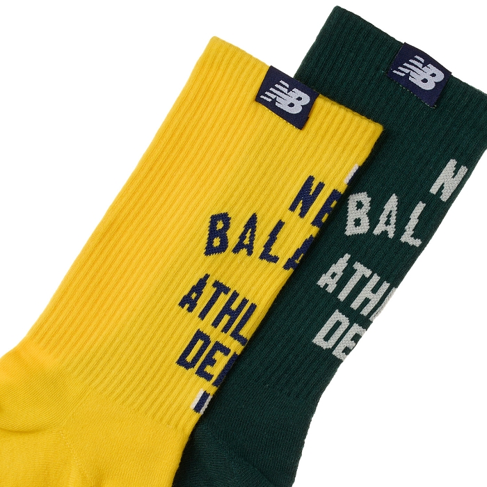New balance lifestyle midcalf socks 2 pack jaune3876202_3