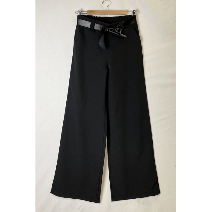 Scarpy creation pantalon large ceinture elastique noir3877401_2