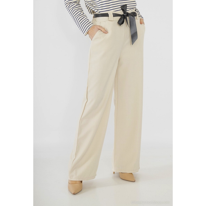 Scarpy creation pantalon large ceinture elastique beige3877402_4