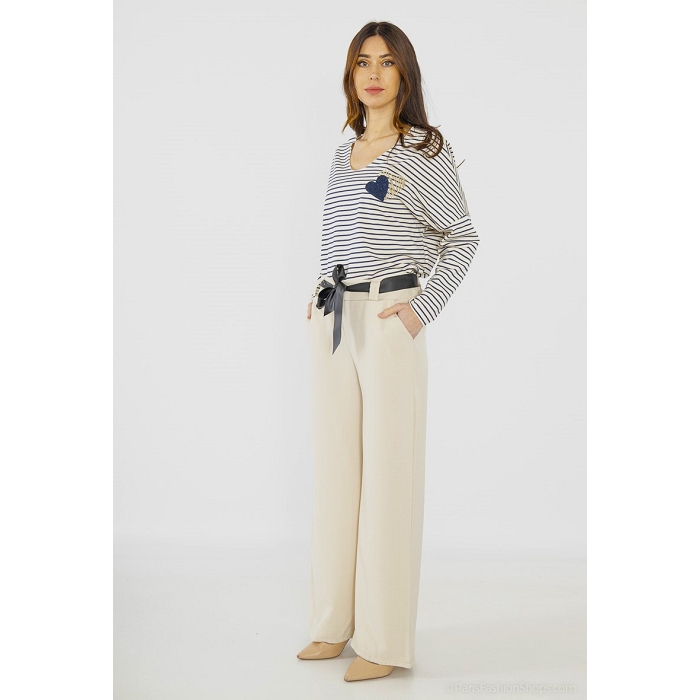 Scarpy creation pantalon large ceinture elastique beige3877402_6