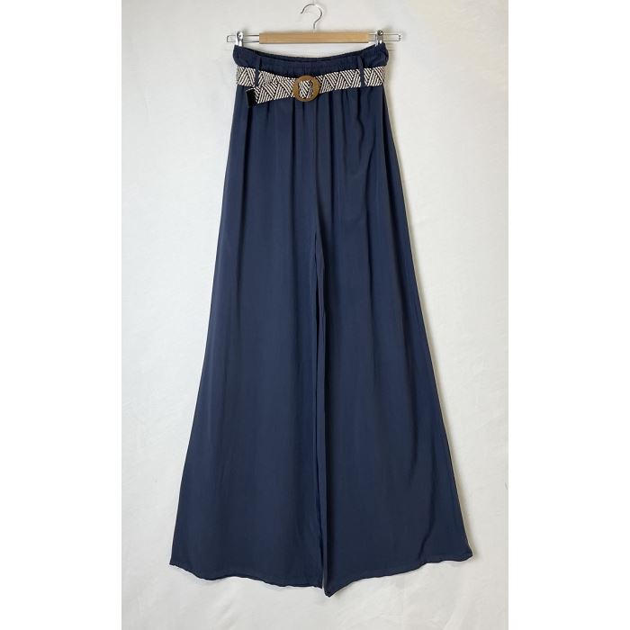 Scarpy creation my pantalon large fluide a ceinture yl bleu3877502_4