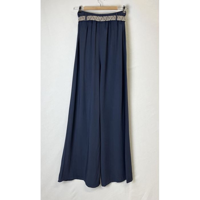 Scarpy creation my pantalon large fluide a ceinture yl bleu3877502_5