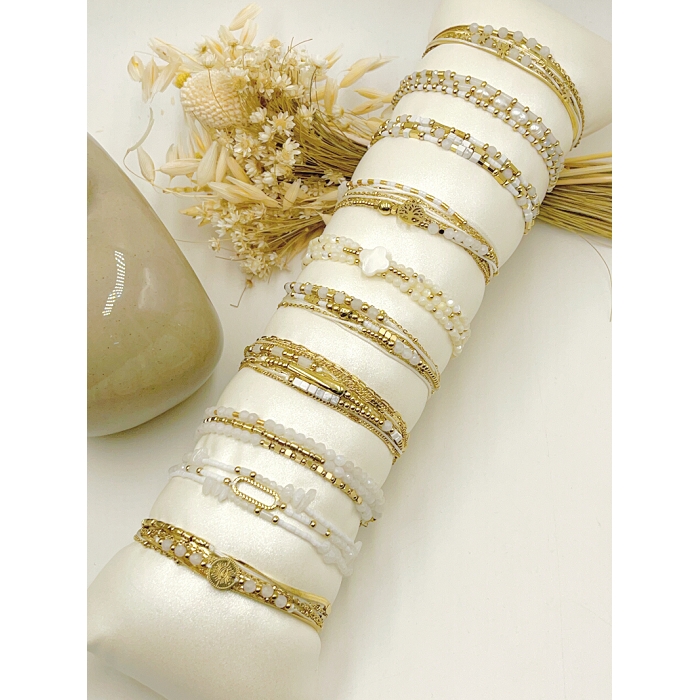 Scarpy creation bracelet acier blanc blanc