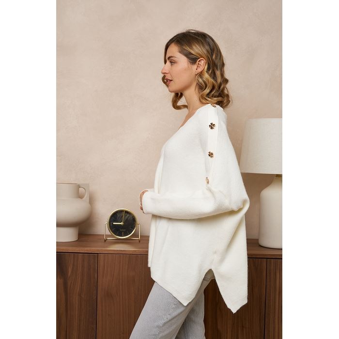 Scarpy creation my pull de repintemps bouton manche yl beige3888201_3