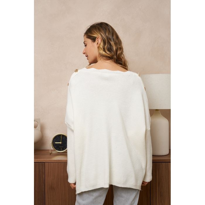 Scarpy creation my pull de repintemps bouton manche yl beige3888201_4