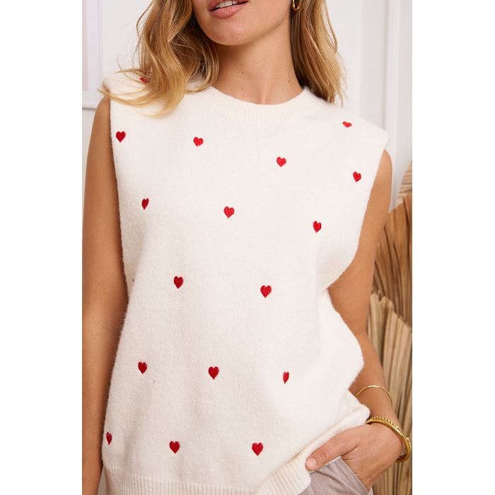 Scarpy creation my debardeur top coeur yl beige