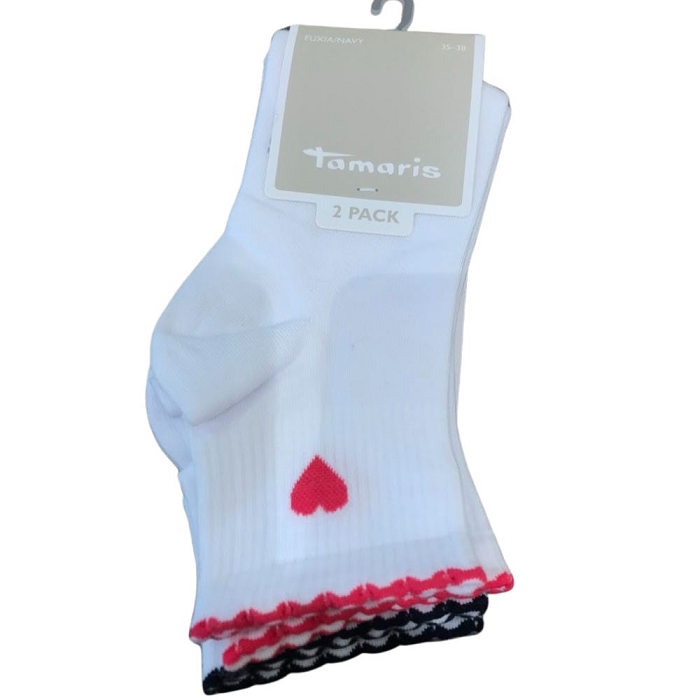 Tamaris chaussettes coeur 2 paires motifs coloresk parme