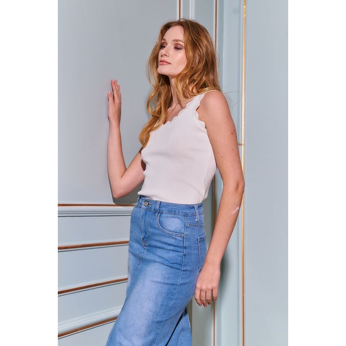 Scarpy creation liliana  jupe longue jeans bleu3890201_2