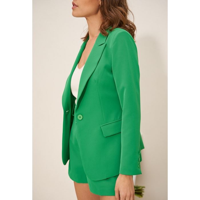 Scarpy creation my clothilde veste cintree bouton uni yl vert3890301_4