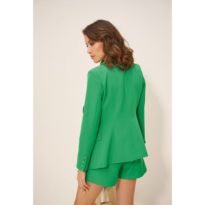 Scarpy creation my clothilde veste cintree bouton uni yl vert3890301_5