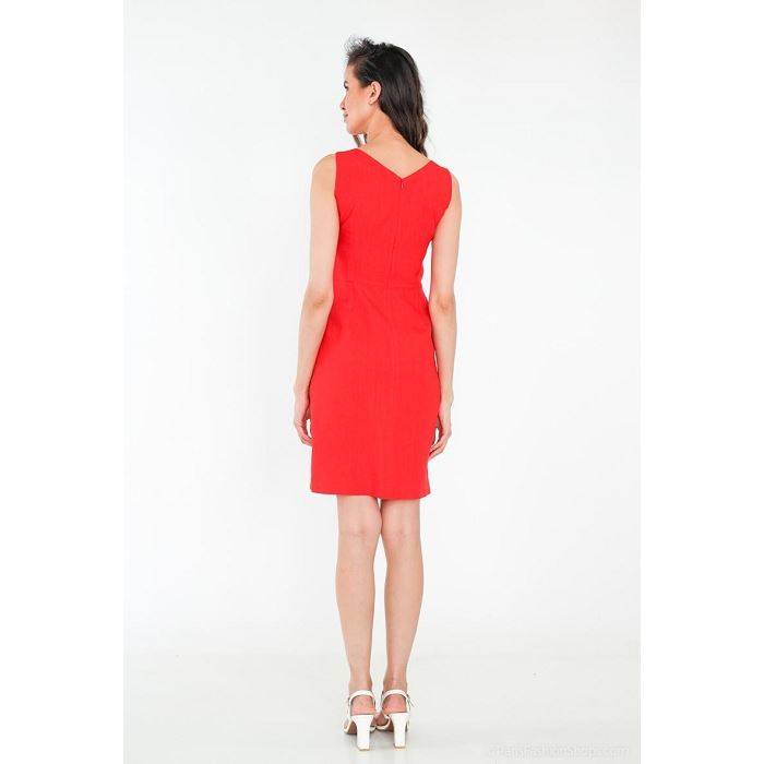 Scarpy creation my guasia robe  droite en lin yl rouge3890701_4