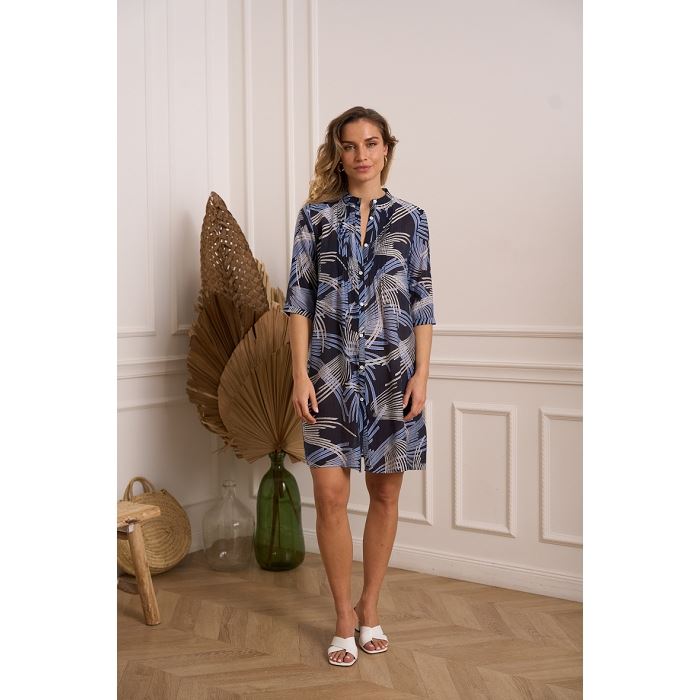 Scarpy creation my robe chemisier palma  facon soie yl bleu3890903_2