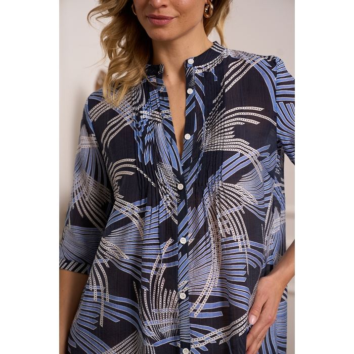 Scarpy creation my robe chemisier palma  facon soie yl bleu3890903_3