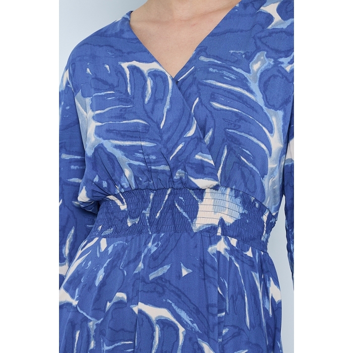 Scarpy creation robe porte feuile floral bleu3891301_5