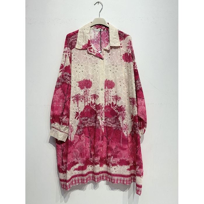 Scarpy creation my robe chemise broderie anglaise yl rose