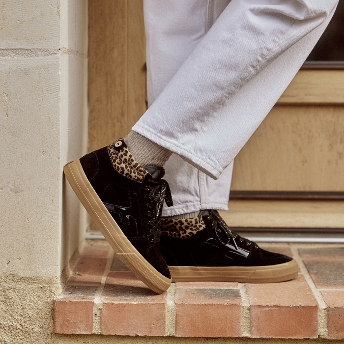 Faguo my walnut mid basket suede yl noir3897701_2