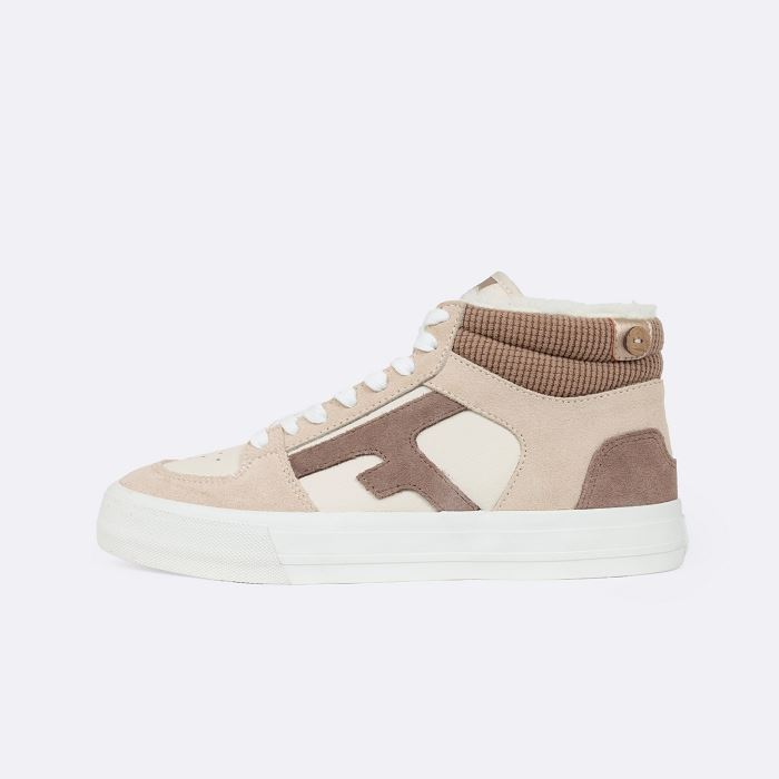 Faguo my walnut mid tennis sleather suede yl beige3897901_4