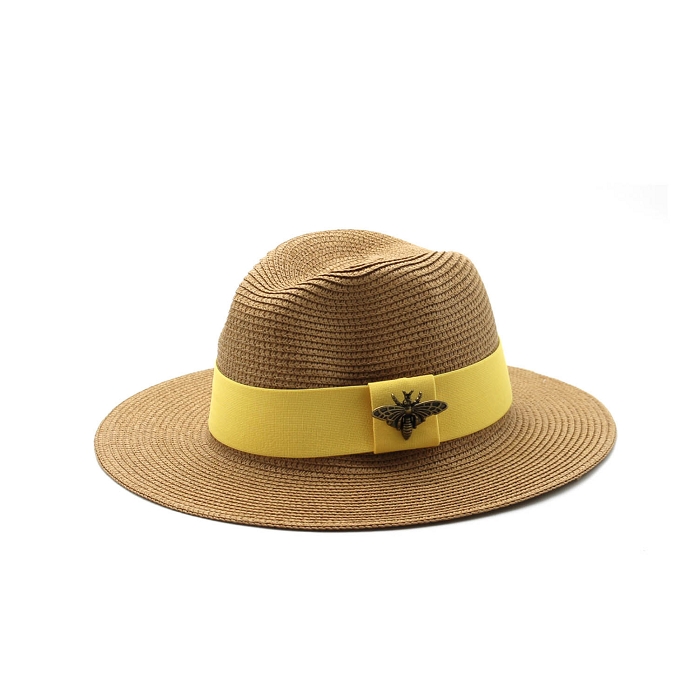 Scarpy creation chapeau de paille jaune