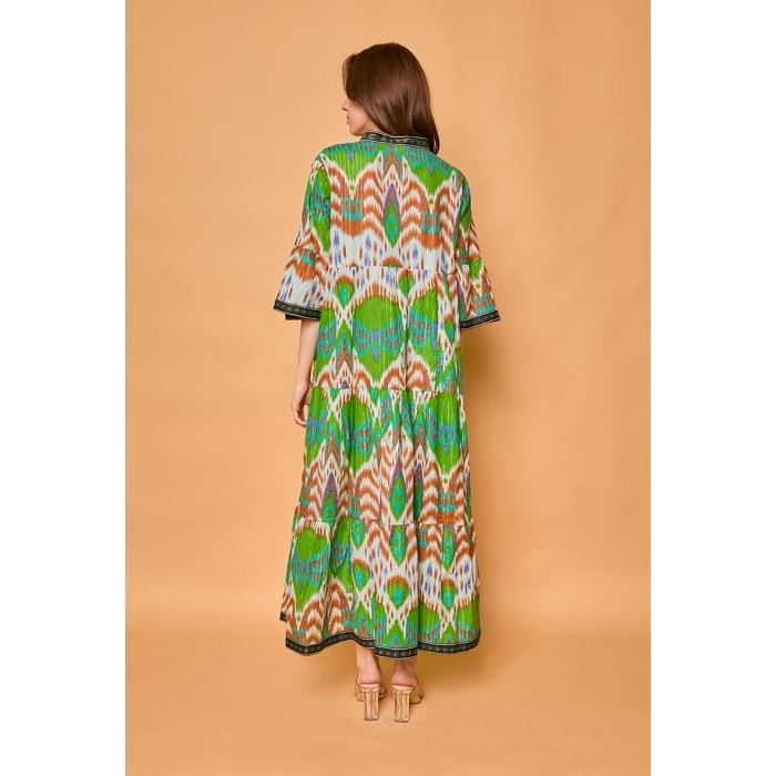 Scarpy creation my robe longue bohem coton lurex yl vert3913601_3