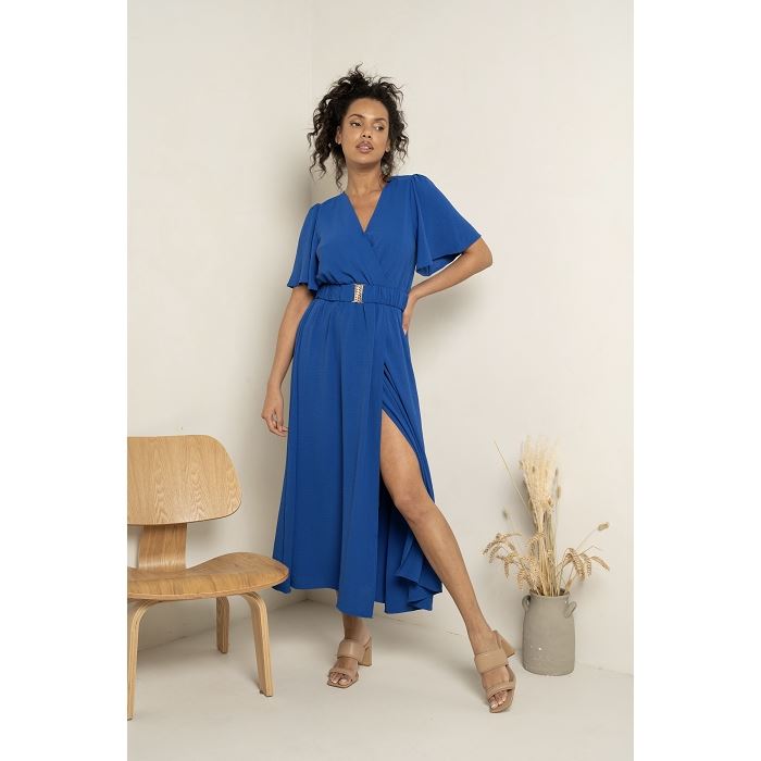 Scarpy creation my robe portefeuille yl bleu