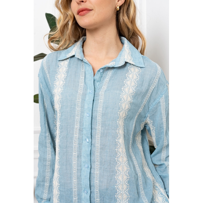 Scarpy creation my chemisier rayure yl bleu3914501_3
