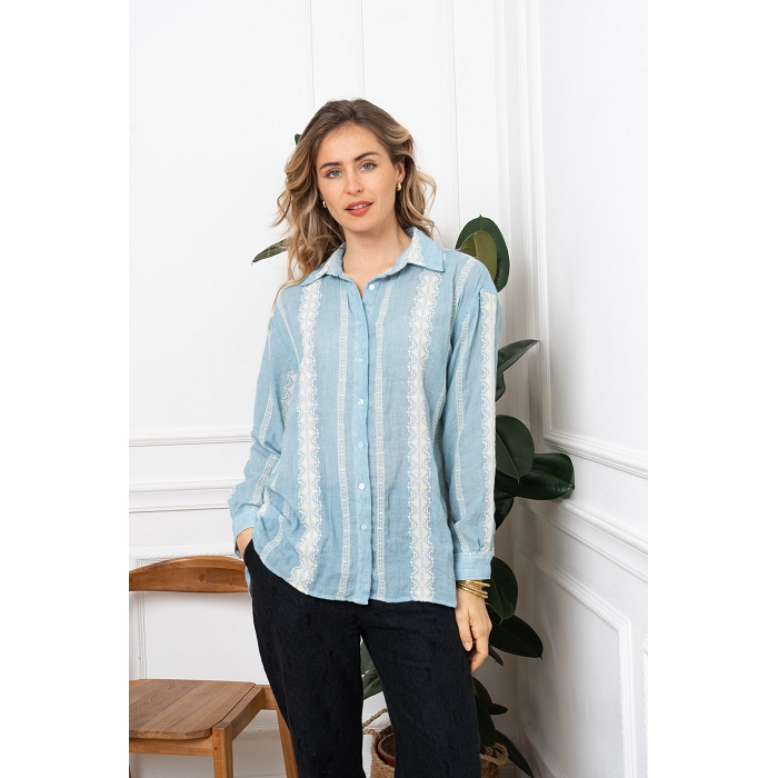Scarpy creation my chemisier rayure yl bleu3914501_4