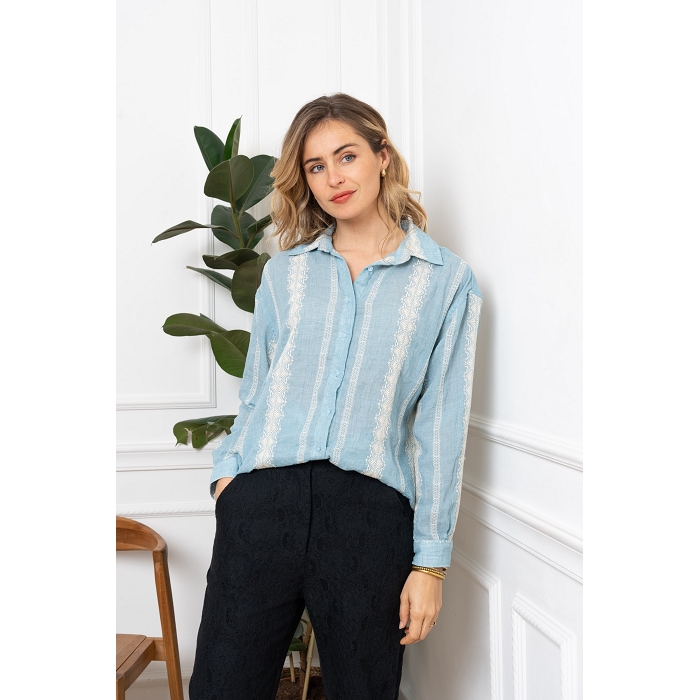 Scarpy creation my chemisier rayure yl bleu3914501_5
