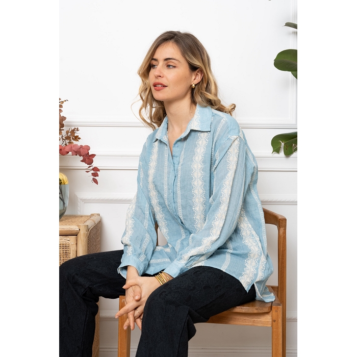 Scarpy creation my chemisier rayure yl bleu3914501_6