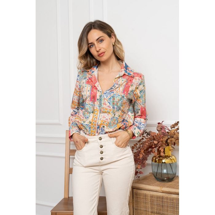Scarpy creation my chemise motif couleur yl rose