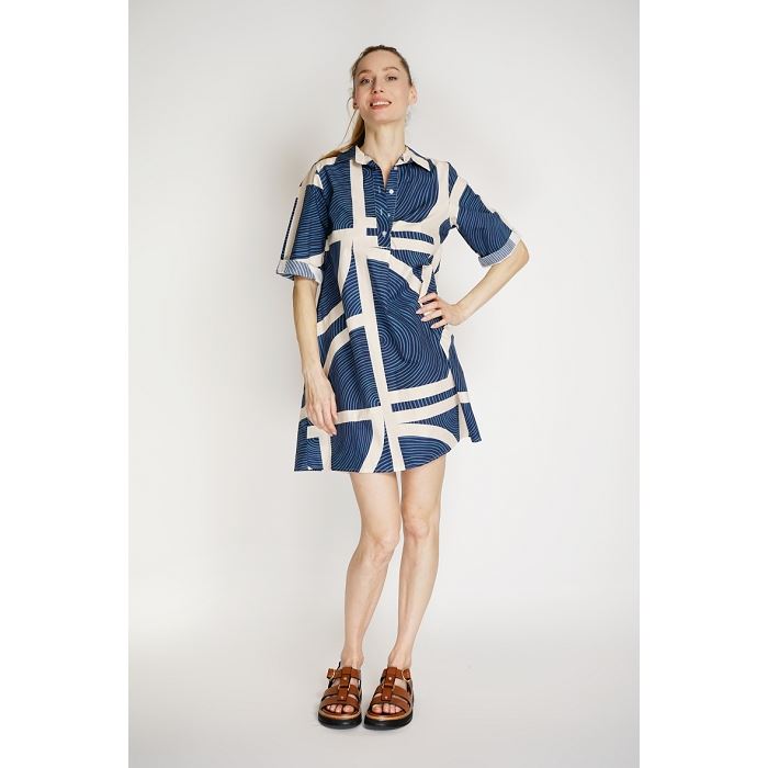 Scarpy creation my robe chemise yl bleu