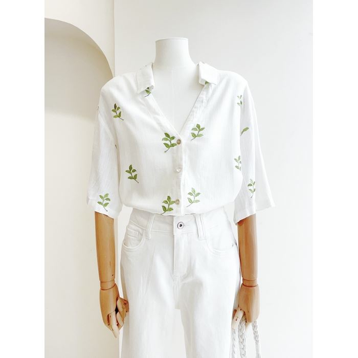 Scarpy creation my chemisier blouse brodee yl blanc