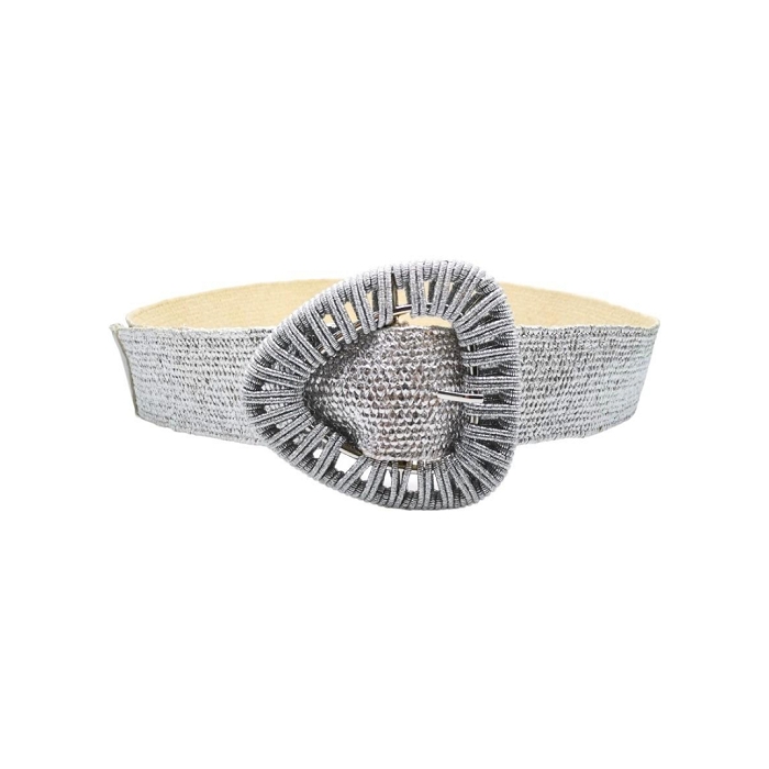 Scarpy creation my ceinture elastique effet paille yl gris