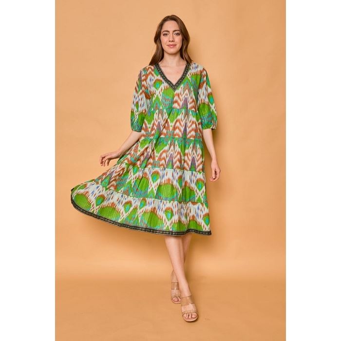Scarpy creation my robe milongue en coton yl vert