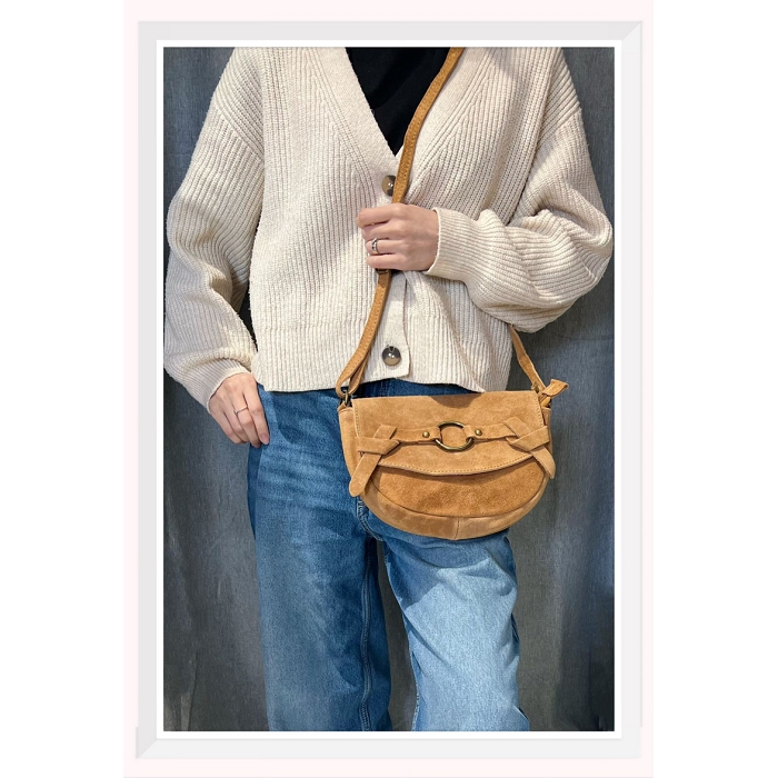 Scarpy creation my sac a bandouliere en daim yl noir3929801_6
