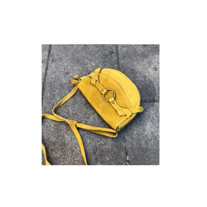 Scarpy creation my sac a bandouliere en daim yl jaune3929804_6