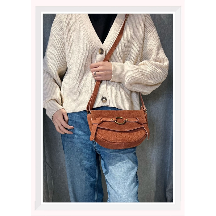Scarpy creation my sac a bandouliere en daim yl rose3929805_4