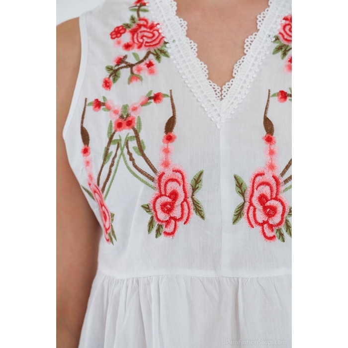 Scarpy creation blouse avec broderie blanc3930101_5