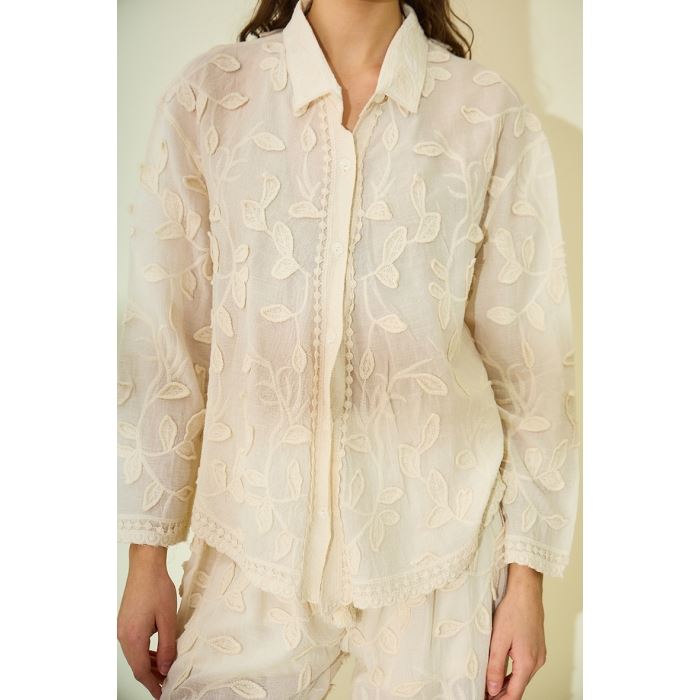 Scarpy creation my chemise manche longue coton yl beige3935901_2