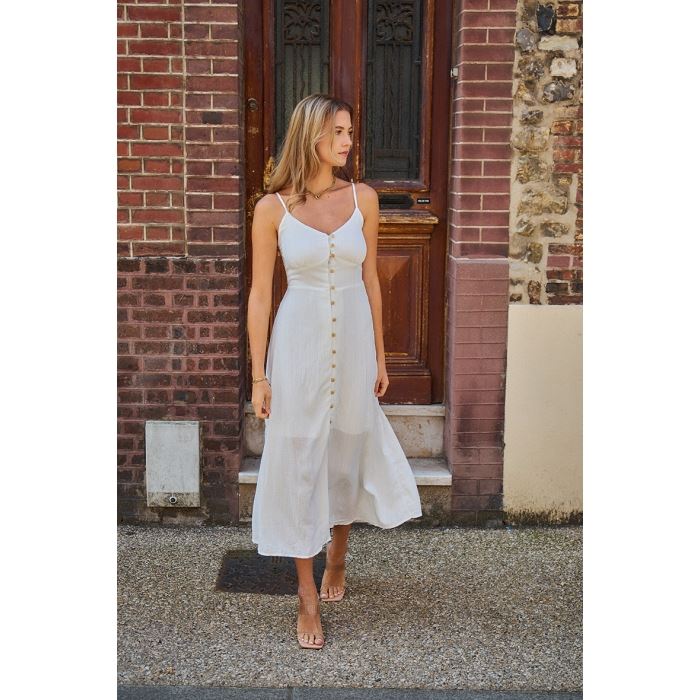 Scarpy creation my robe ete dentelle yl blanc