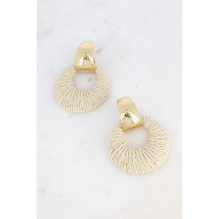Scarpy creation my boucle oreilles rafia yl beige