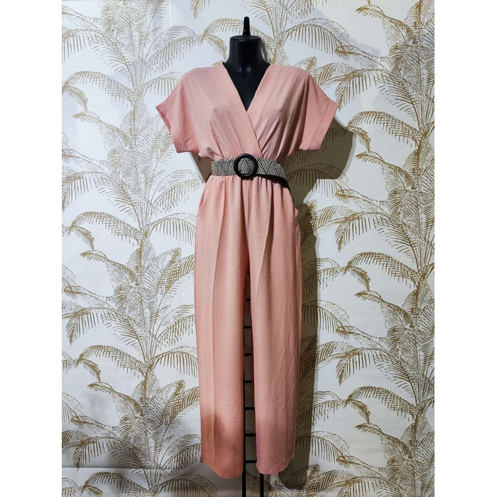 Scarpy creation my combisaison avec pochets ceinture yl rose