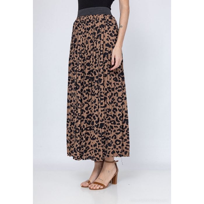 Scarpy creation my jupe longue plissee imprime leopard yl naturel3951701_3