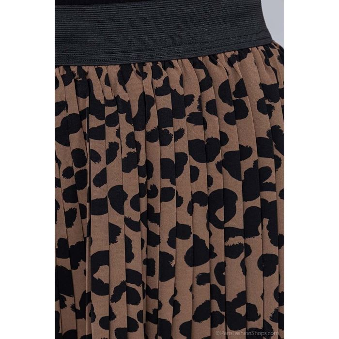 Scarpy creation my jupe longue plissee imprime leopard yl naturel3951701_4
