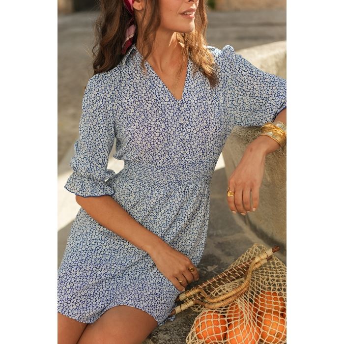 Scarpy creation my robe manche courte fluide yl bleu3952001_5